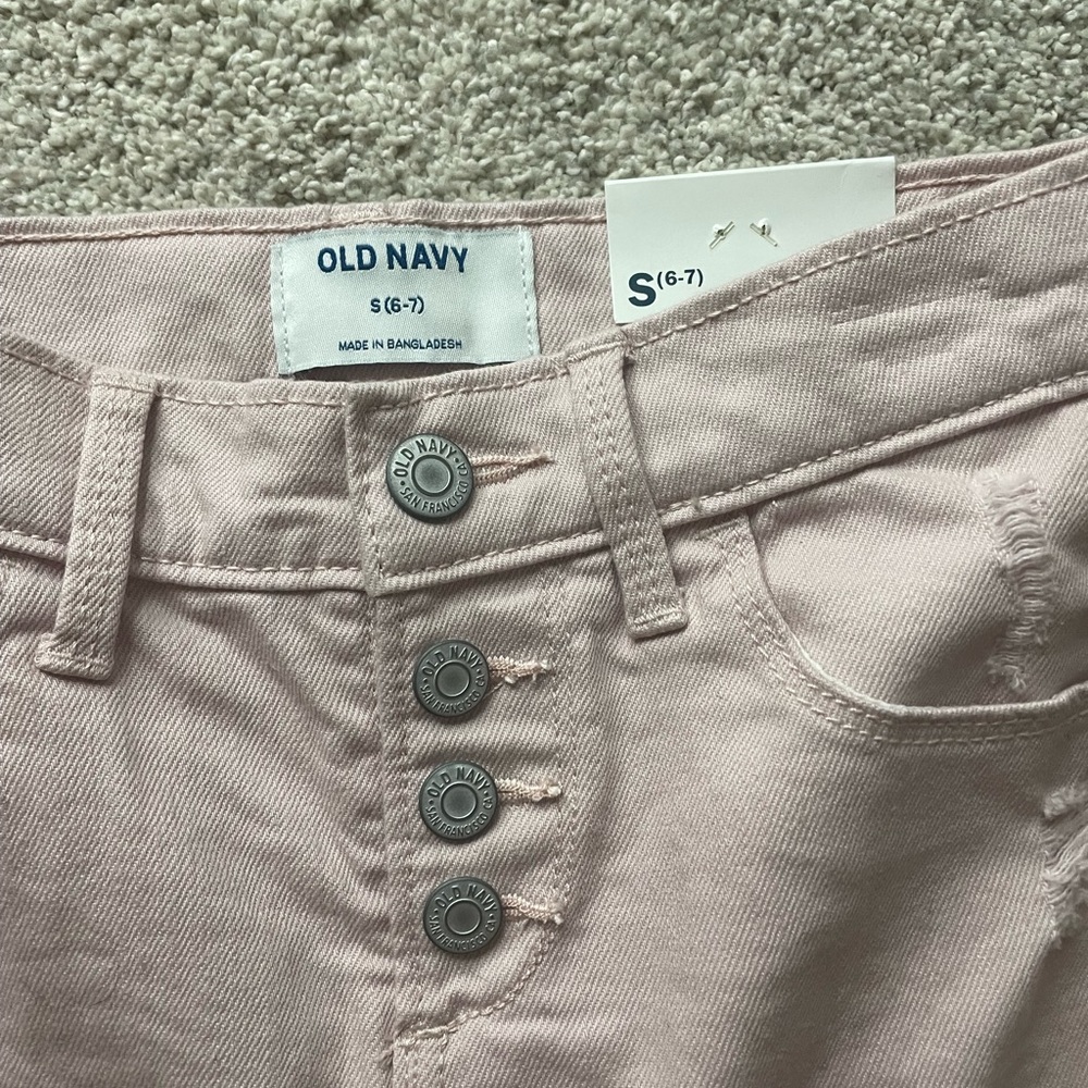 Girls light pink jean skirt size S